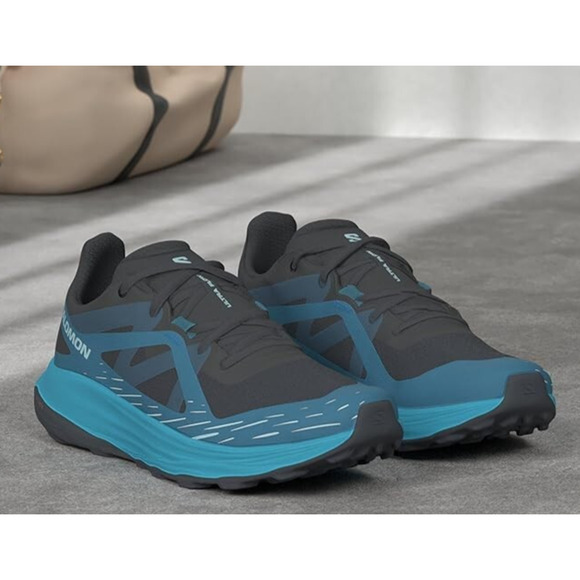 Salomon Men's ULTRA FLOW Trail Running Shoes Men Carbon / Tahitian Tide Sz 11.5 - Picture 11 of 11